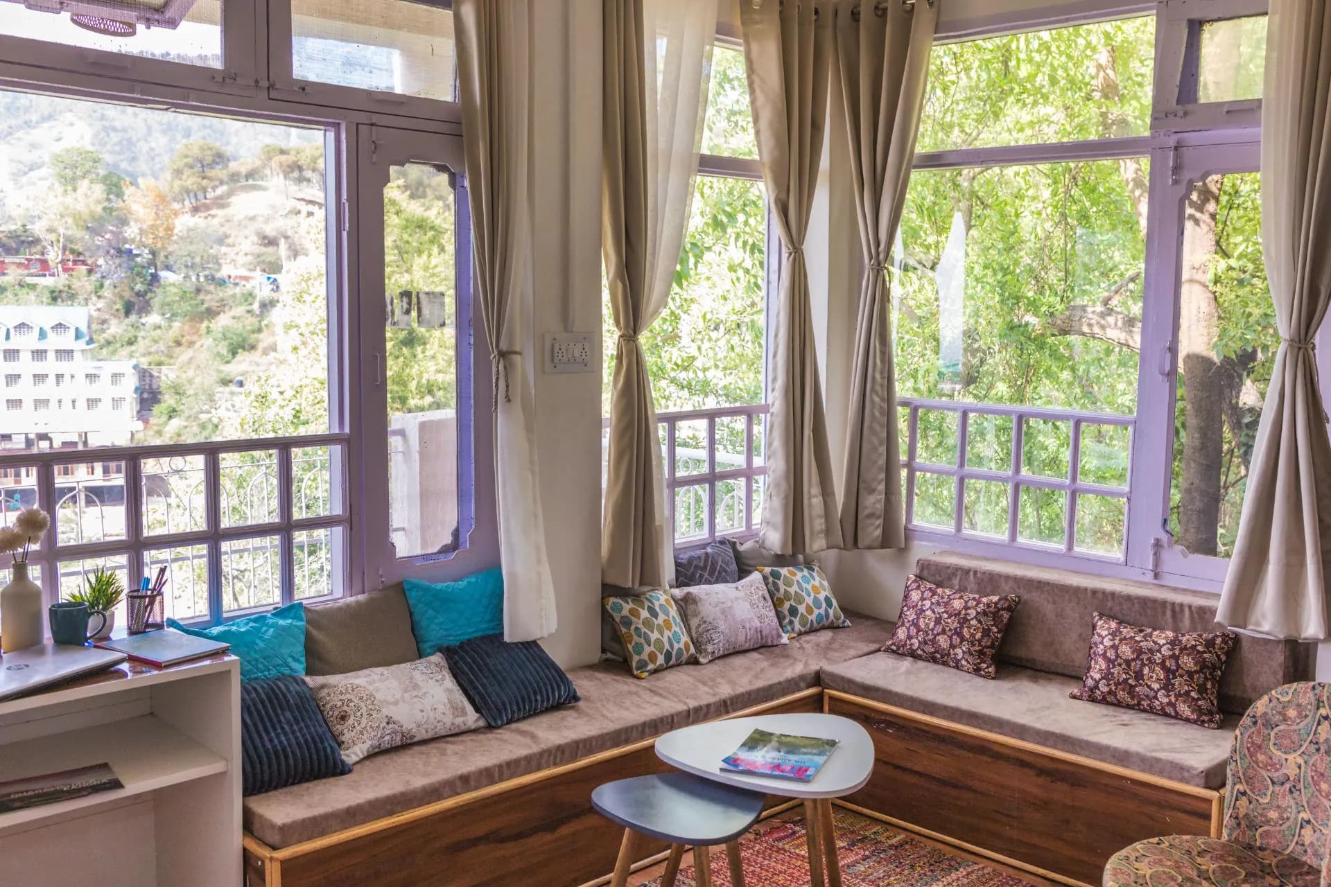 French Window Family Suite at Mohija Homestay with orchid garden view