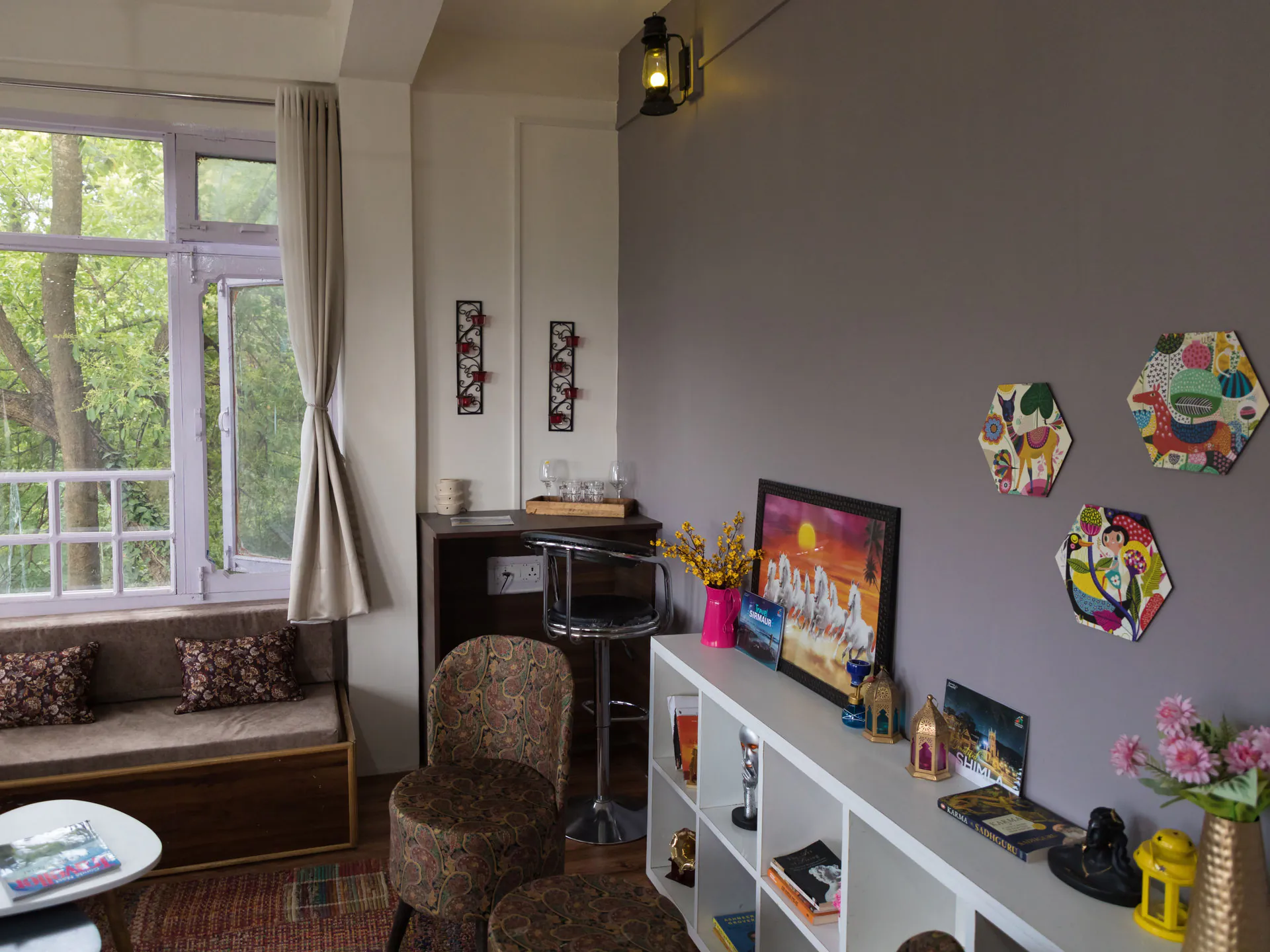 French Window Suite Bar Library Area