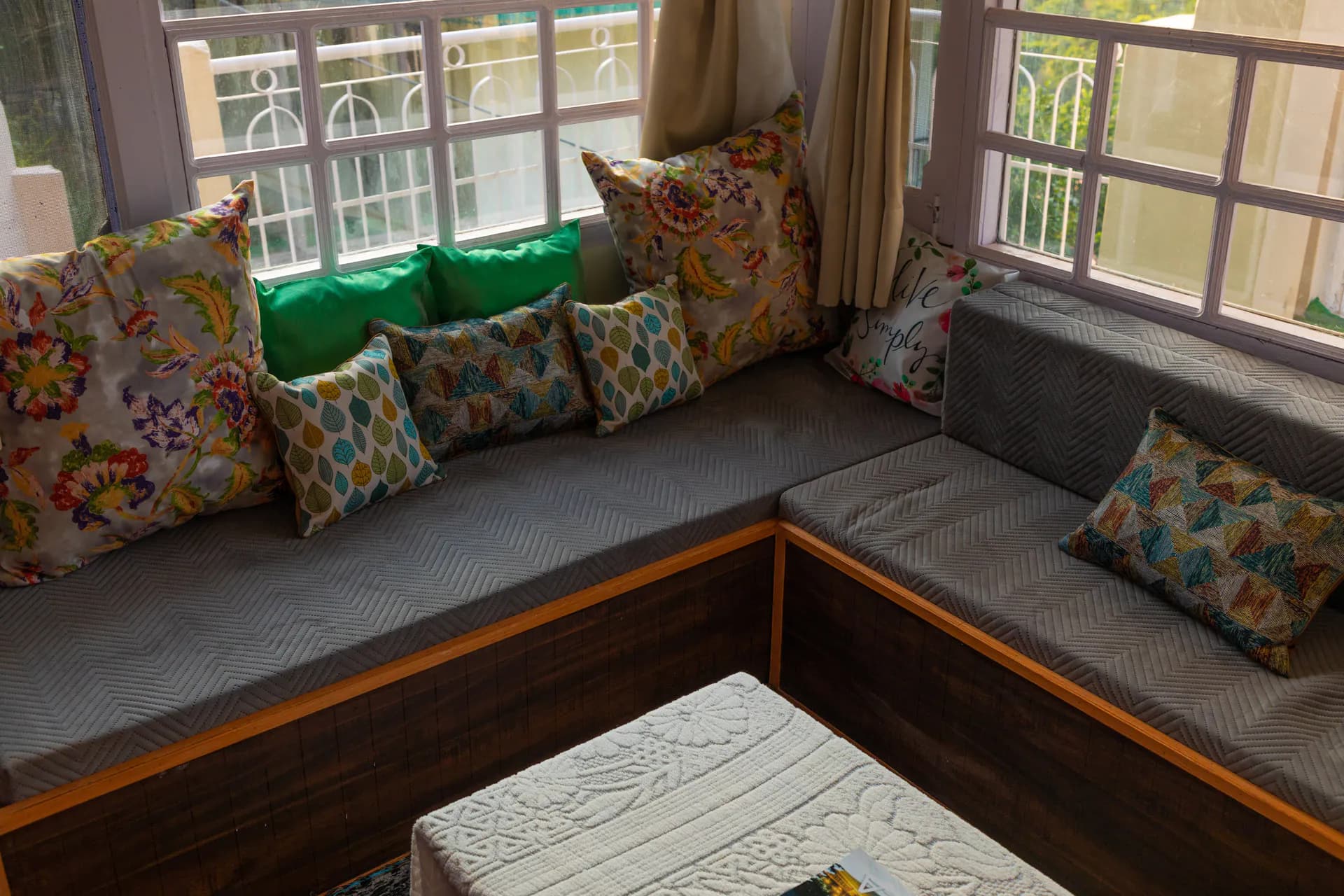 Garden View Apartment Seating Decor 1
