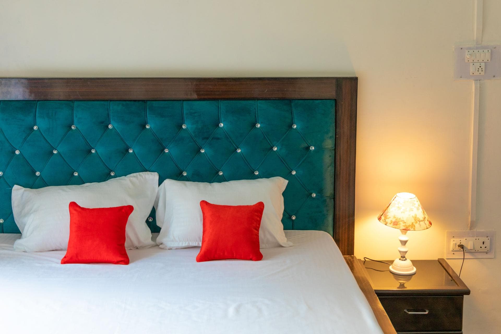 Neat and clean bedroom of garden view 1BHK Apartment