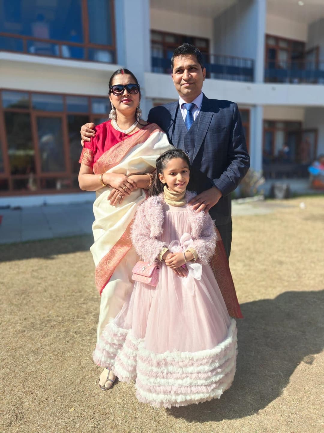 Hosts Mohit and Pooja welcoming you to their family homestay in Kandaghat